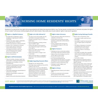 24"x18" Nursing Home Residents' Rights Poster